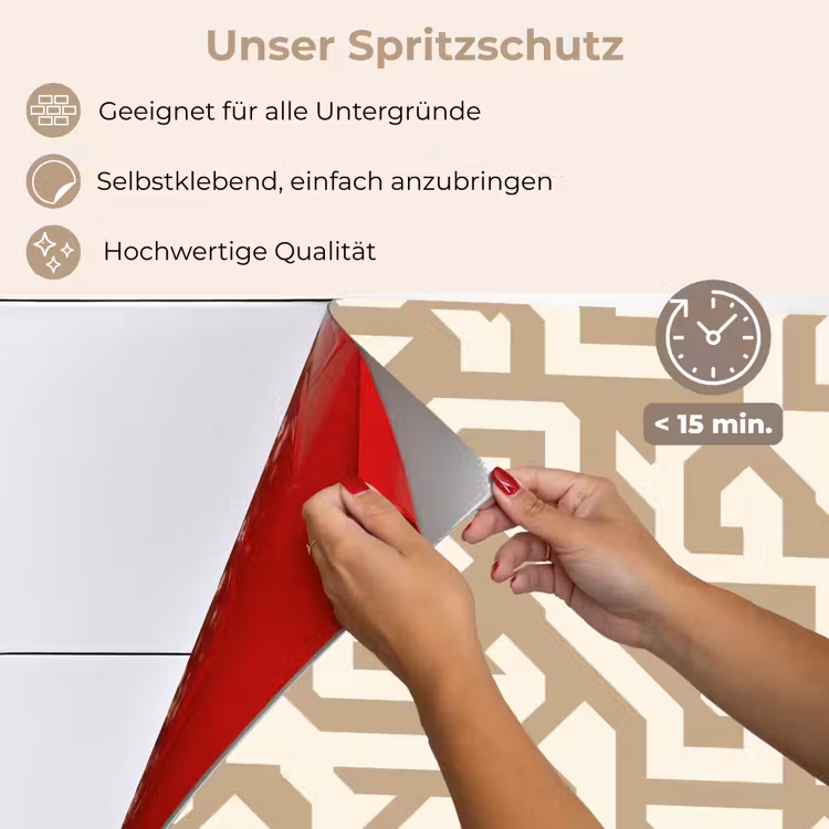 Modern - Abstract - Beige keuken achterwand spatscherm klein 900 -spatscherm_DE