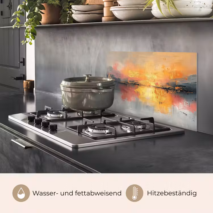 Modern - Abstract - Goud - Roze keuken achterwand spatscherm klein -usp_DE