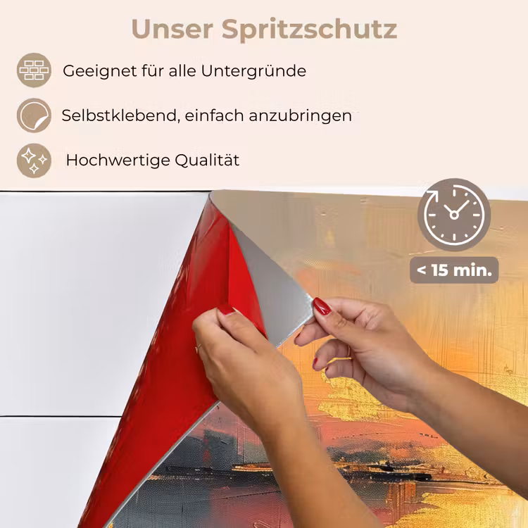 Modern - Abstract - Goud - Roze keuken achterwand spatscherm klein -spatscherm_DE
