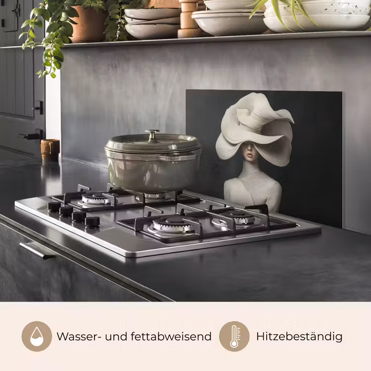 Modern - Vrouw - Hoed keuken achterwand spatscherm klein -usp_DE