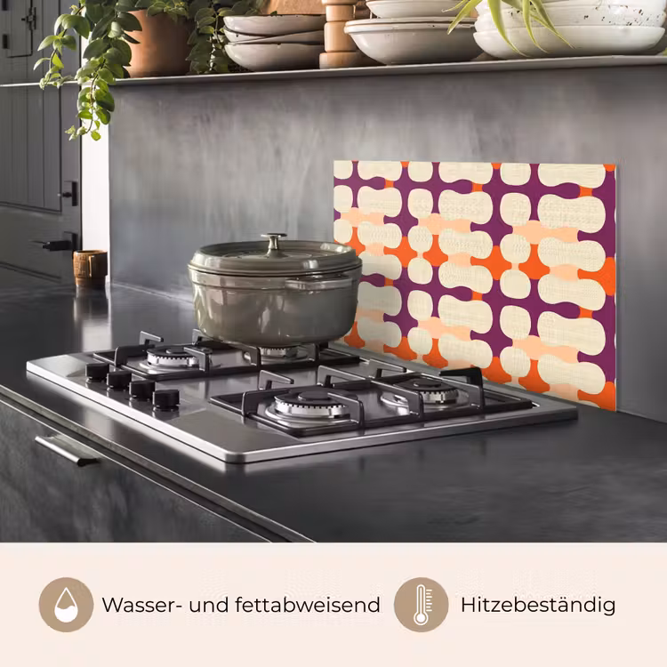 Modern - Patroon - Kleurrijk keuken achterwand spatscherm klein 900 -usp_DE