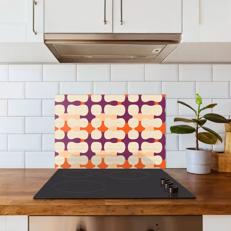 Modern - Patroon - Kleurrijk keuken achterwand spatscherm klein 900 -sfeer2