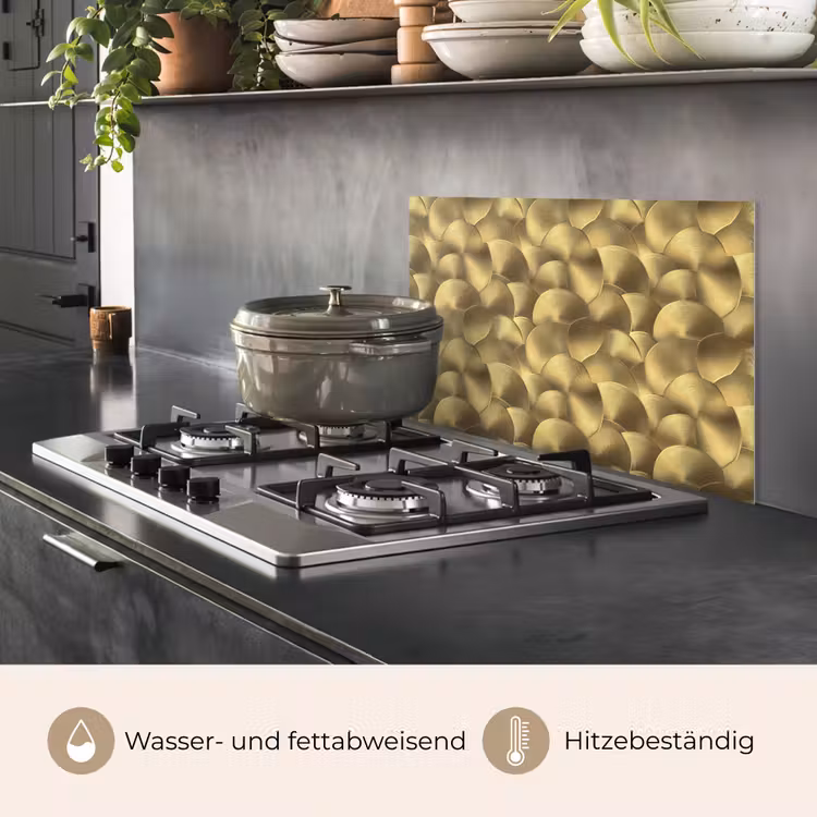 Modern - Cirkel - Goud keuken achterwand spatscherm klein 900 -usp_DE