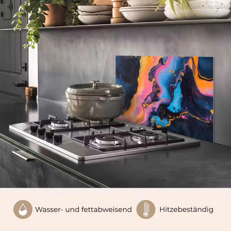 Modern - Marmer - Oranje keuken achterwand spatscherm klein -usp_DE