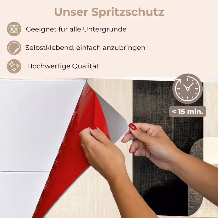Modern - Vierkant - Vormen keuken achterwand spatscherm klein -spatscherm_DE