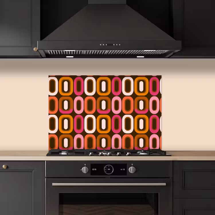 Modern - Retro - Kleurrijk keuken achterwand spatscherm klein 900 -sfeer1