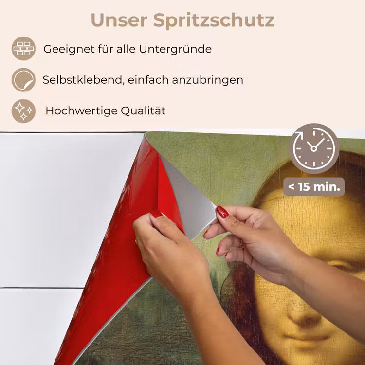 Mona Lisa - Leonardo da Vinci keuken achterwand spatscherm klein -spatscherm_DE