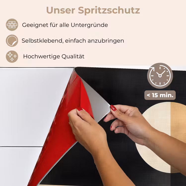 Maan - Cirkel - Goud keuken achterwand spatscherm klein -spatscherm_DE