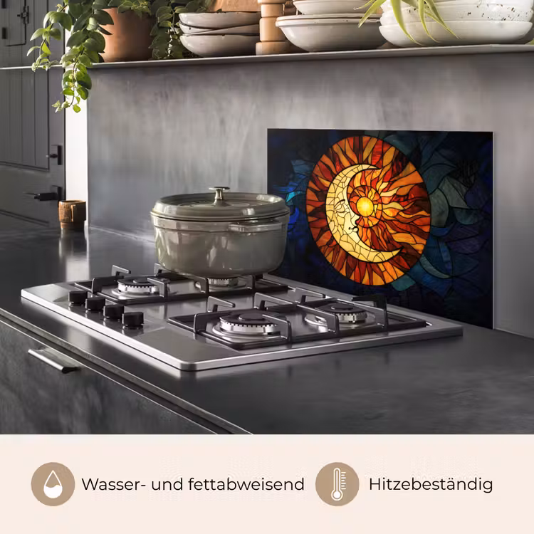 Mozaïek - Glas - Maan - Donkerblauw keuken achterwand spatscherm klein -usp_DE