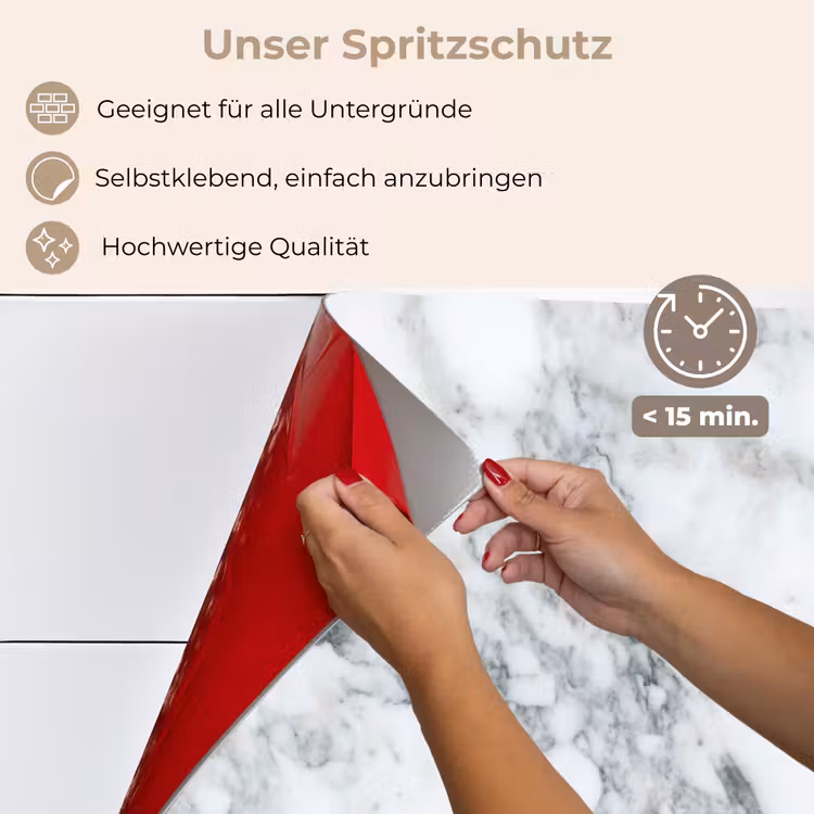 Mozaïek - Marmer - Wit - Onregelmatig keuken achterwand spatscherm klein 900 -spatscherm_DE