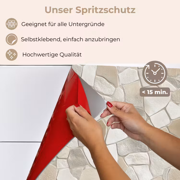 Mozaïek - Stenen - Beige keuken achterwand spatscherm klein 900 -spatscherm_DE