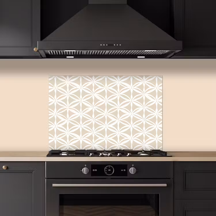 Motief - Modern - Beige keuken achterwand spatscherm klein 900 -sfeer1