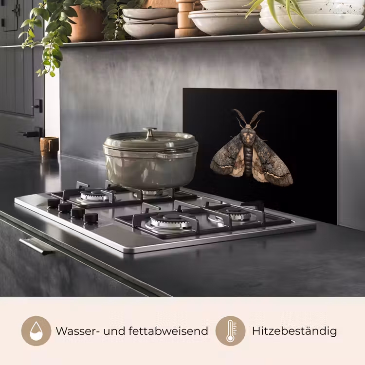 Mot - Bladachtig - Grijs keuken achterwand spatscherm klein -usp_DE
