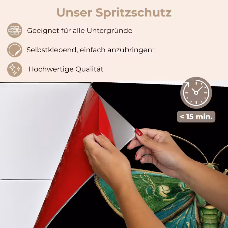 Mot - Levendig - Groen keuken achterwand spatscherm klein -spatscherm_DE
