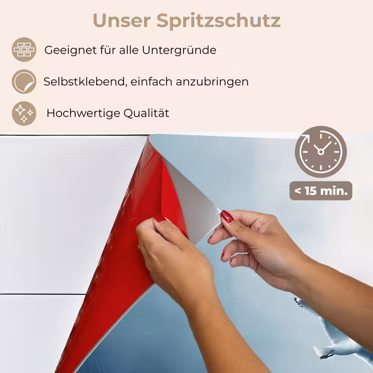 Meeuw - Wit - Zee - Mistig keuken achterwand spatscherm klein -spatscherm_DE