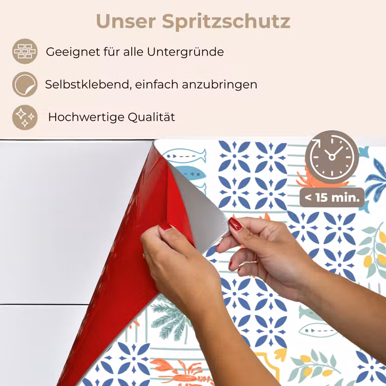 Zee - Sfeer - Mozaïek - Multi keuken achterwand spatscherm klein 900 -spatscherm_DE