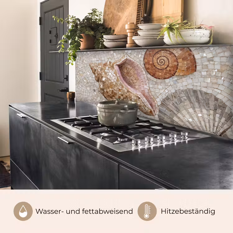 Schelp - Mozaïek - Zee - Beige - Modern keuken achterwand 2 middel -usp_DE