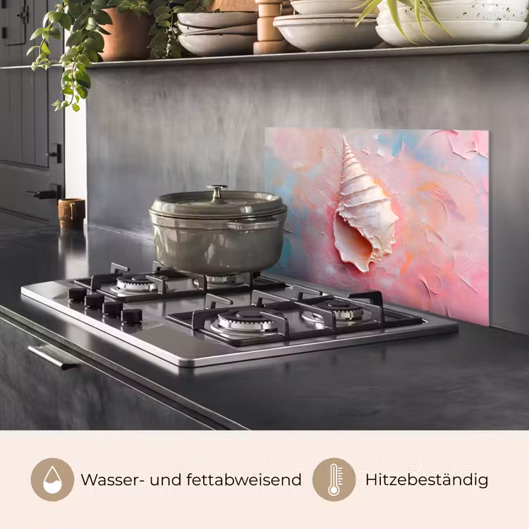 Schelp - Pastel - Pink keuken achterwand spatscherm klein -usp_DE