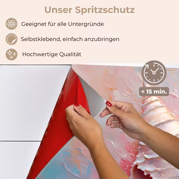 Schelp - Pastel - Pink keuken achterwand spatscherm klein -spatscherm_DE