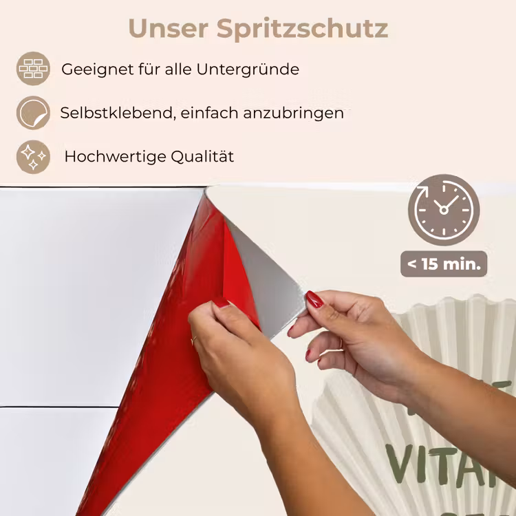 Schelp - Quote - Groen keuken achterwand spatscherm klein -spatscherm_DE