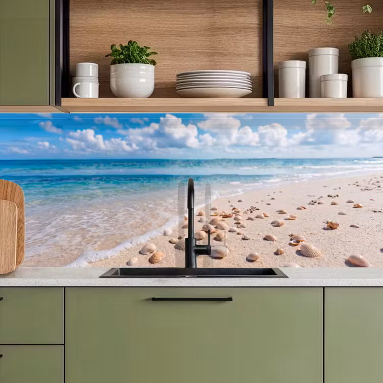 Schelpen - Strand - Natuur - Beige keuken achterwand 2 middel -sfeer3