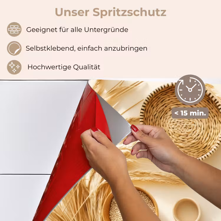 Granen - Hout - Kom - Beige keuken achterwand spatscherm klein -spatscherm_DE