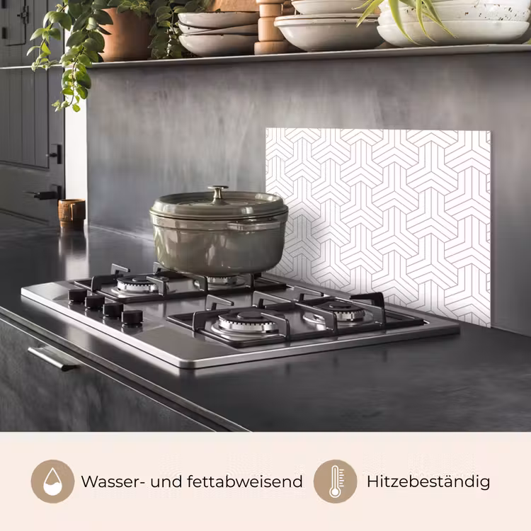 Patronen - Abstract - Zwart - Wit - Geometrie keuken achterwand spatscherm klein 900 -usp_DE