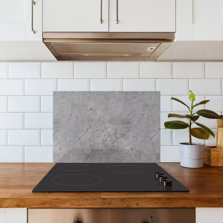 Patronen - Beton - Oud keuken achterwand spatscherm klein 900 -sfeer2