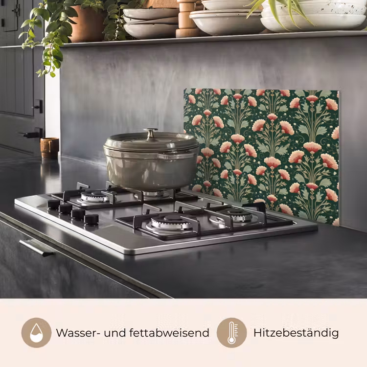 Patroon - Botanisch - Kleurrijk keuken achterwand spatscherm klein 900 -usp_DE