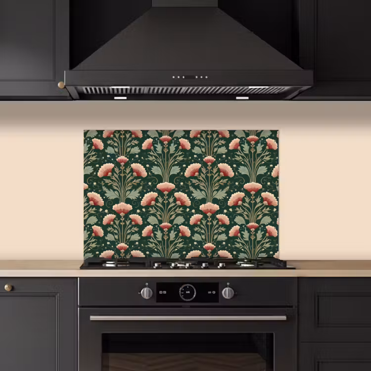 Patroon - Botanisch - Kleurrijk keuken achterwand spatscherm klein 900 -sfeer1