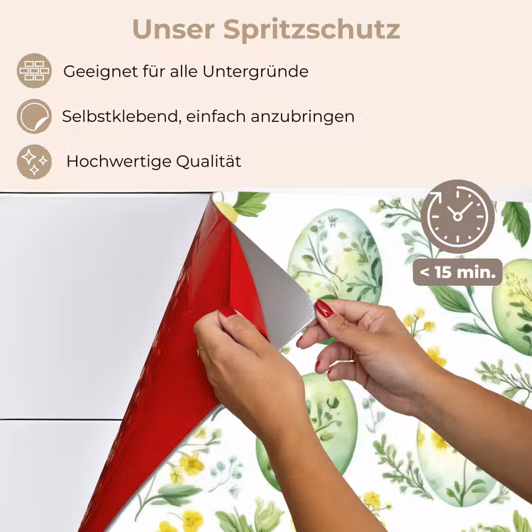 Patroon - Groen - Eieren keuken achterwand spatscherm klein -spatscherm_DE