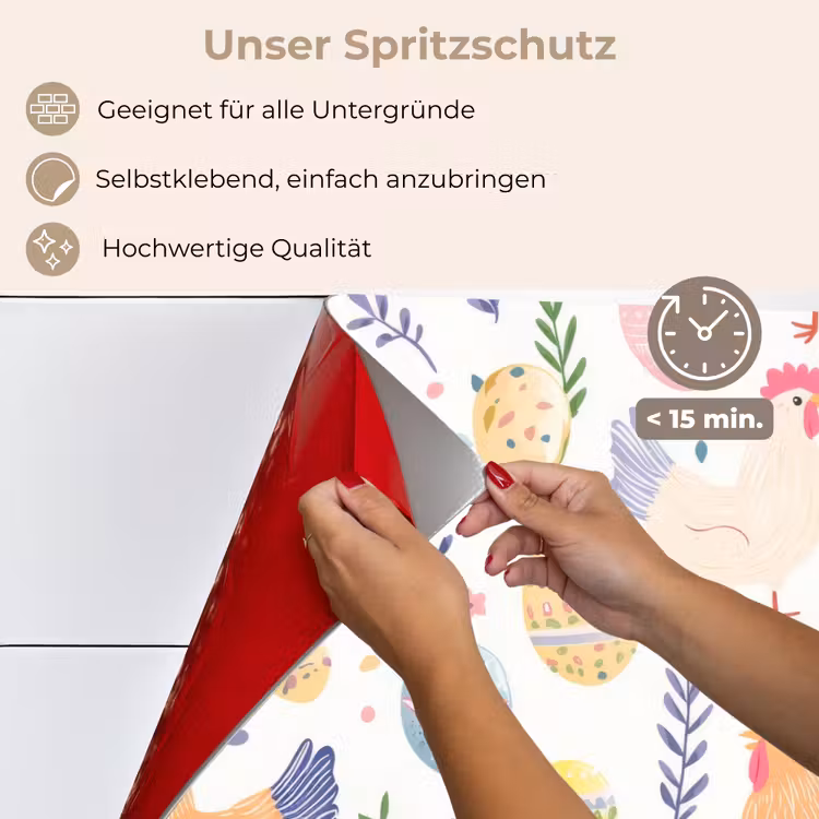 Patroon - Kip - Paaseieren keuken achterwand spatscherm klein -spatscherm_DE