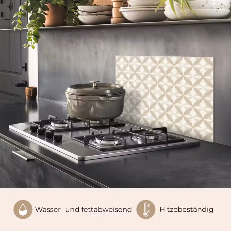 Patroon - Klassiek - Beige keuken achterwand spatscherm klein 900 -usp_DE