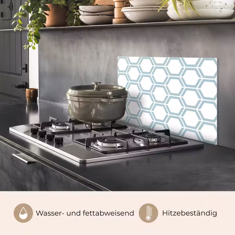 Patroon - Lijn - Design - Hexagon keuken achterwand spatscherm klein 900 -usp_DE