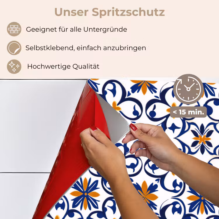 Patroon - Modern - Kleurrijk keuken achterwand spatscherm klein 900 -spatscherm_DE