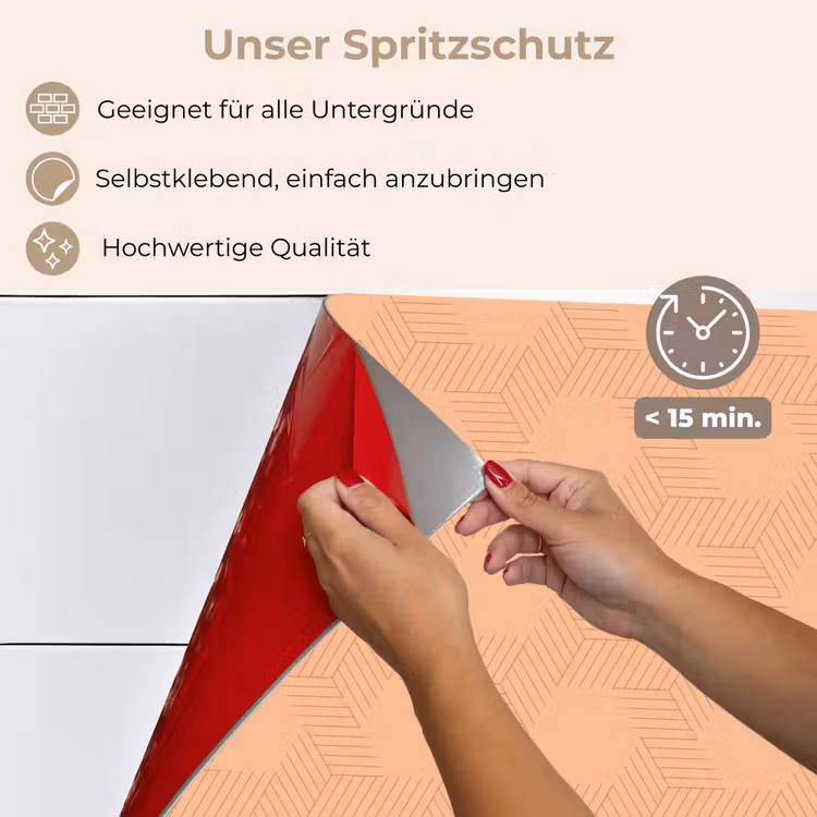 Patroon - Oranje - Lijnen keuken achterwand spatscherm klein 900 -spatscherm_DE