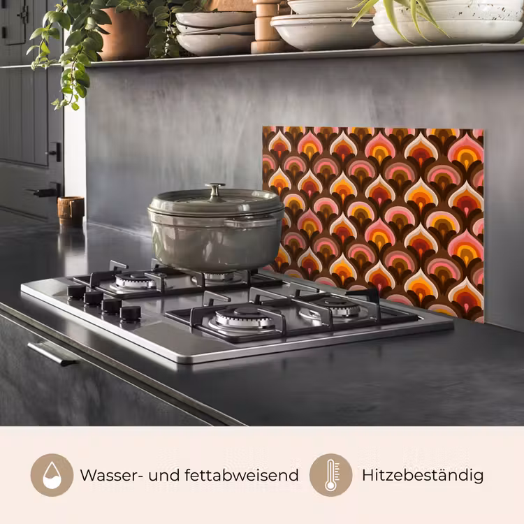 Patroon - Retro - Kleurrijk keuken achterwand spatscherm klein 900 -usp_DE