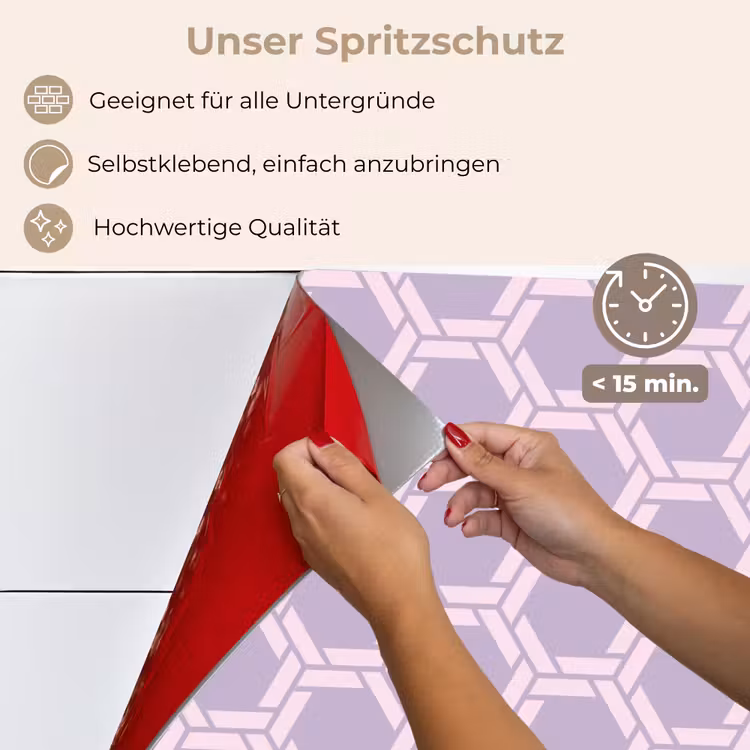 Patroon - Roze - Paars keuken achterwand spatscherm klein 900 -spatscherm_DE