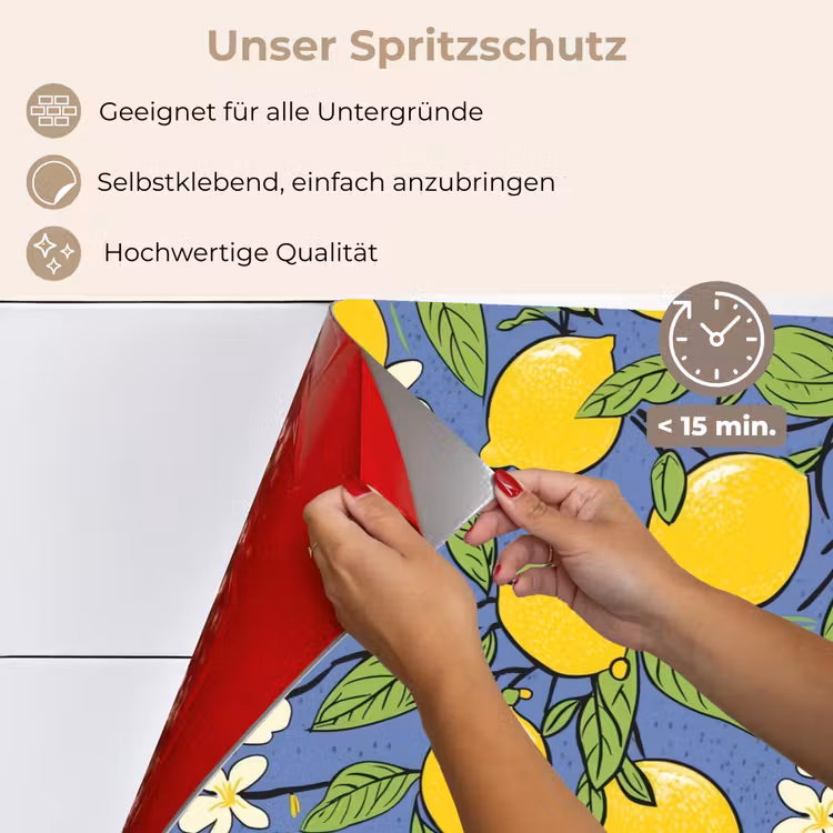 Patroon - Citroen - Illustratie keuken achterwand spatscherm klein 900 -spatscherm_DE