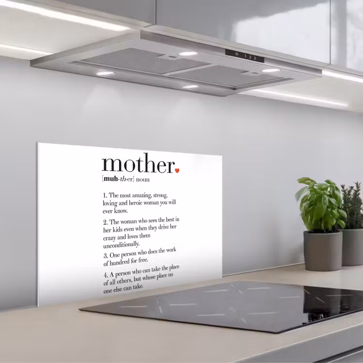 Moeder definitie - Quotes - Mother - Spreuken keuken achterwand spatscherm klein -3d_schuin