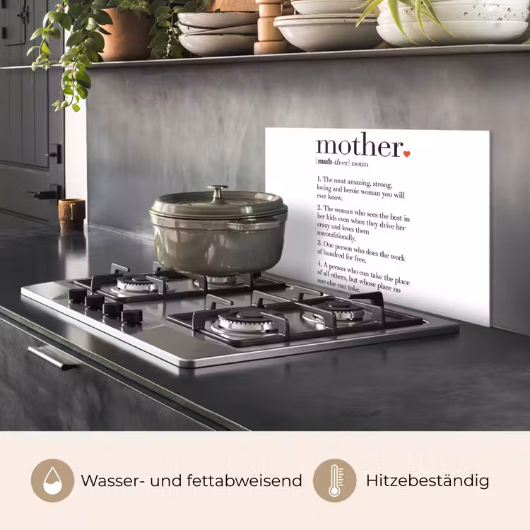 Moeder definitie - Quotes - Mother - Spreuken keuken achterwand spatscherm klein -usp_DE