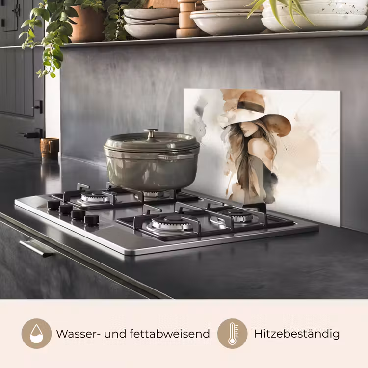 Mysterieus - Vrouw - Sepia keuken achterwand spatscherm klein -usp_DE