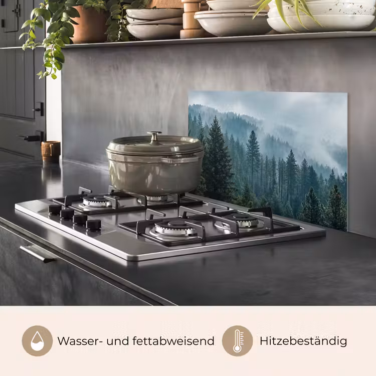 Naaldwoud - Bergen - Mist keuken achterwand spatscherm klein -usp_DE