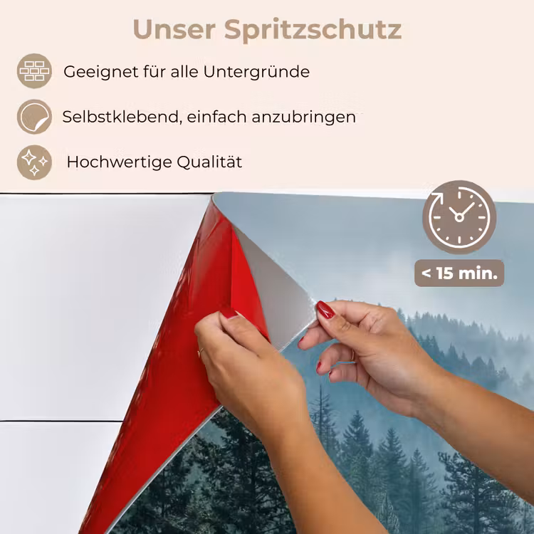 Naaldwoud - Bergen - Mist keuken achterwand spatscherm klein -spatscherm_DE