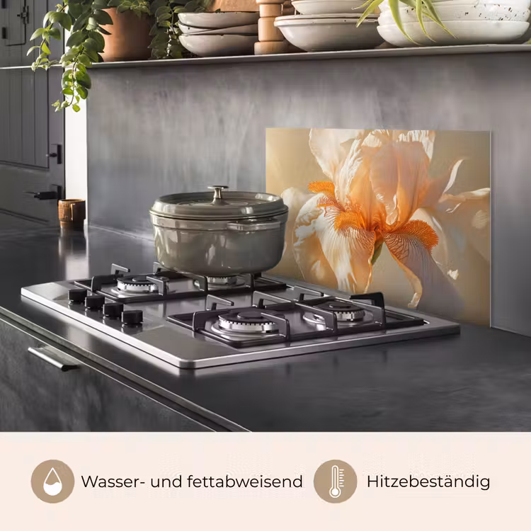 Close up - Oranje - Iris keuken achterwand spatscherm klein -usp_DE