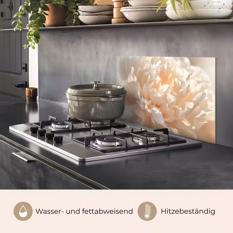 Close up - Pioenroos - Lichtroze keuken achterwand spatscherm klein -usp_DE