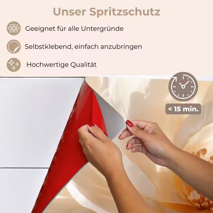 Close up - Pioenroos - Wit keuken achterwand spatscherm klein -spatscherm_DE