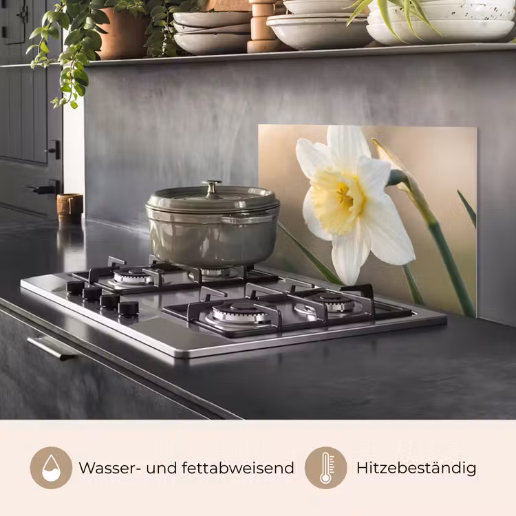 Narcis - Bloem - Minimalistisch keuken achterwand spatscherm klein -usp_DE