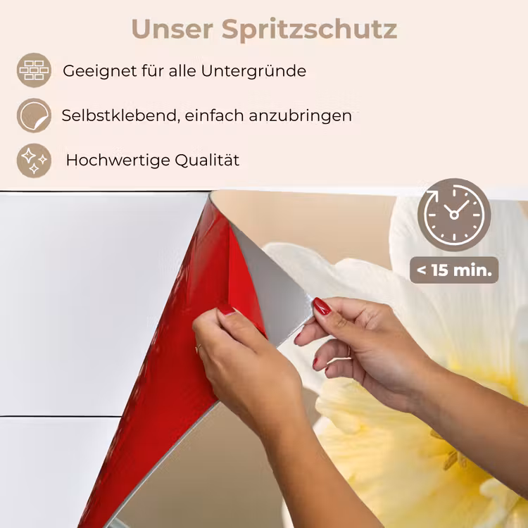 Narcis - Bloem - Minimalistisch keuken achterwand spatscherm klein -spatscherm_DE