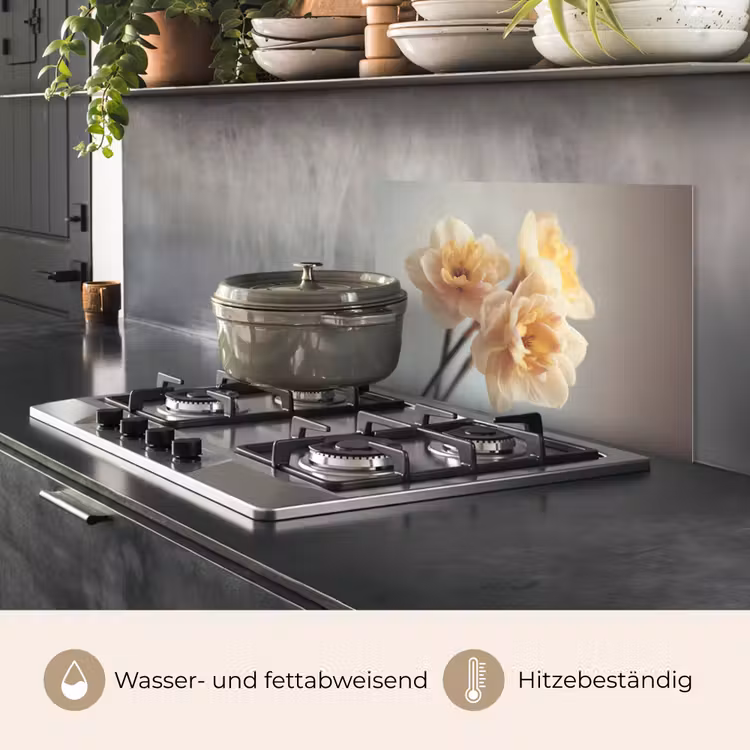 Narcissen - Geel - Bloemblaadjes keuken achterwand spatscherm klein -usp_DE